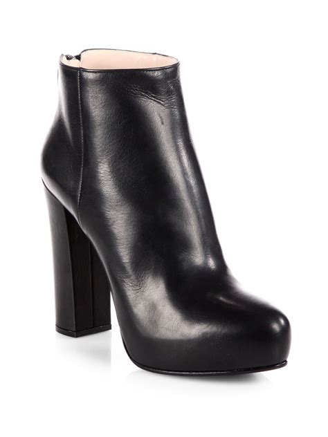 prada platform boots black|Prada ankle boots on sale.